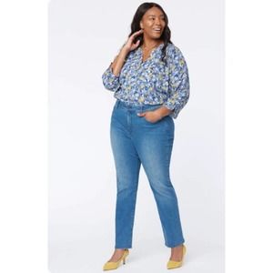 New NYDJ Marilyn Straight Leg Jean, In Admiration Casual Flattering Fit Sz.12
